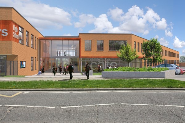 Belfairs Academy front entrance