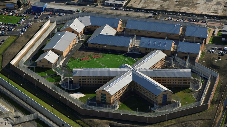 An aerial view of HMP Thameside