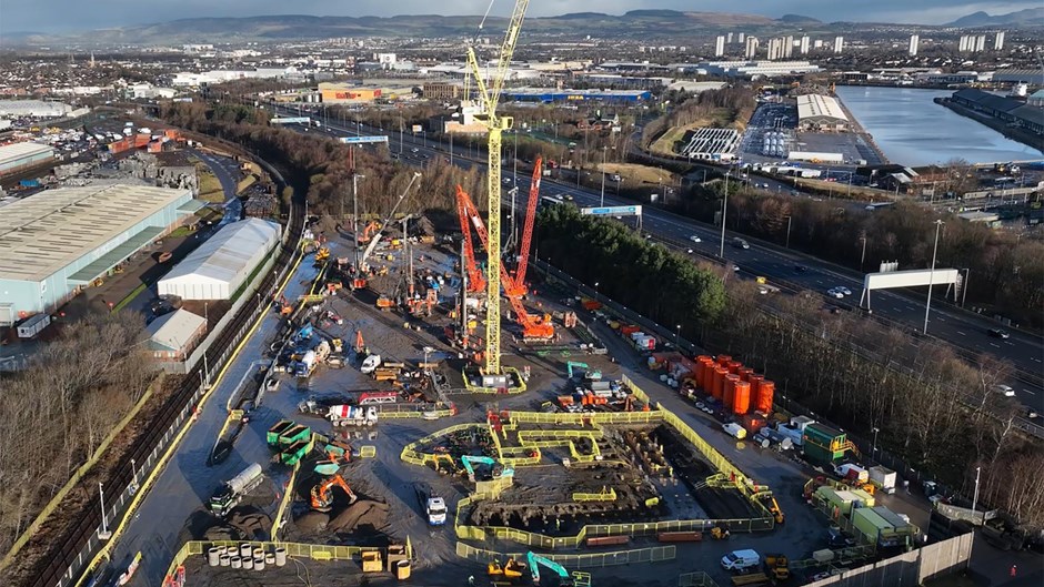 Arial view of South Clyde Energy Centre site