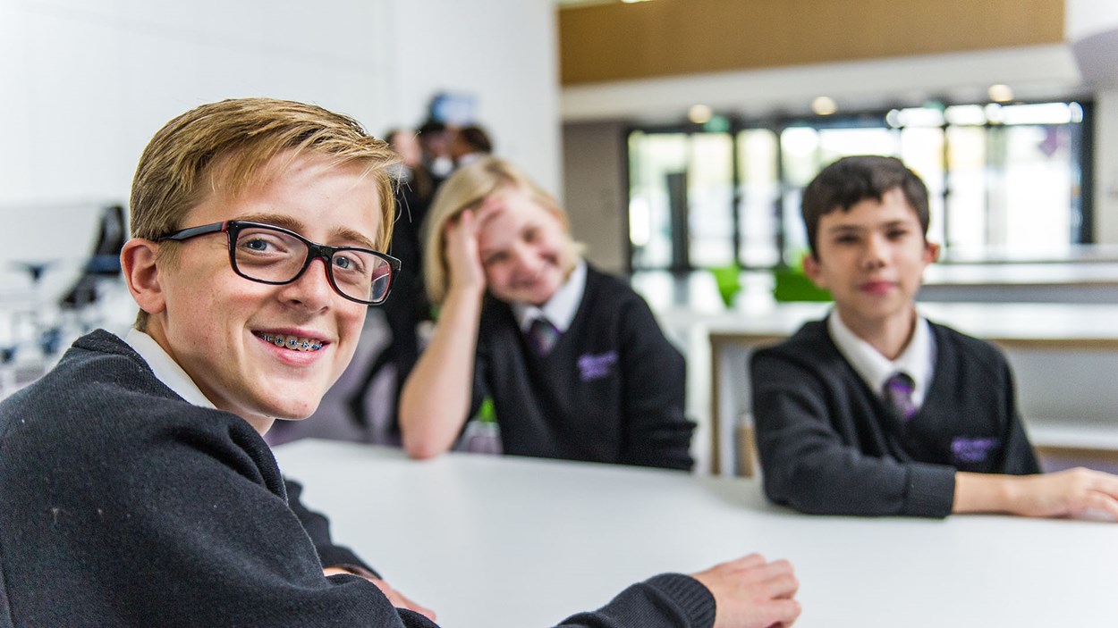 A class of pupils at a school