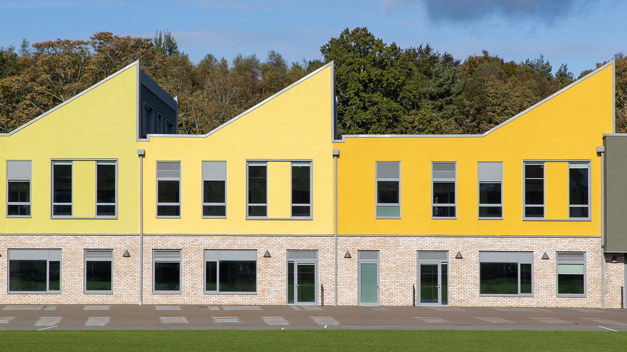 The exterior of Trinity Academy in Bristol, which was built by Skanska