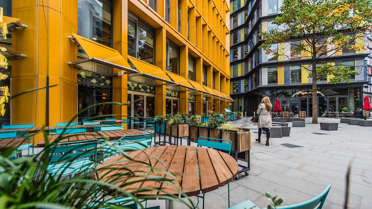 The exterior of New Ludgate, which was built by Skanska